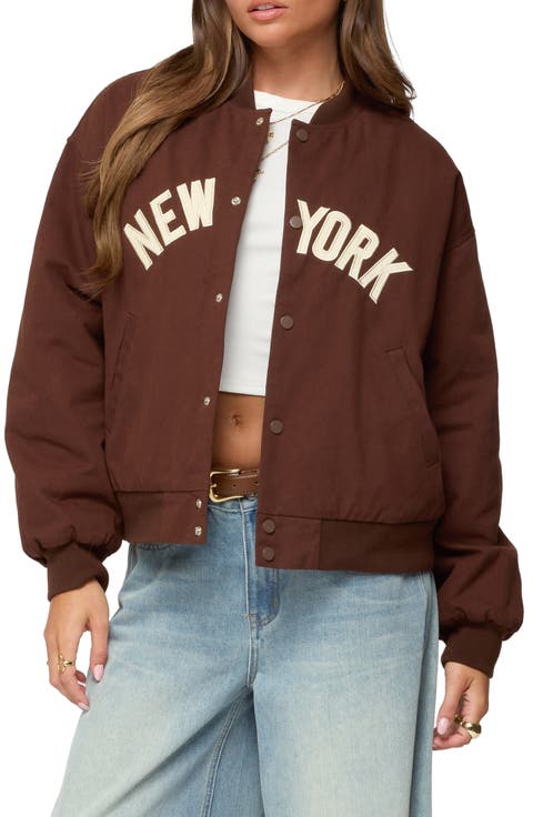 Big Apple Oversize Cotton Bomber Jacket