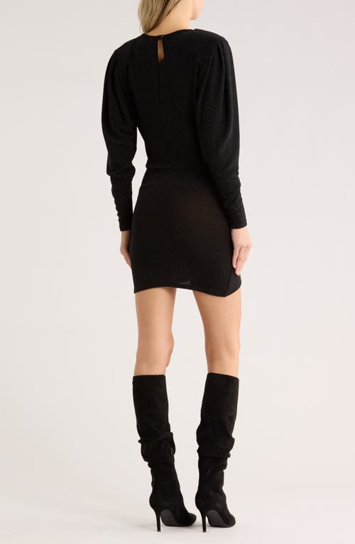 Isabel Marant Étoile Benedicte Long Sleeve Stretch Jersey Minidress In Black