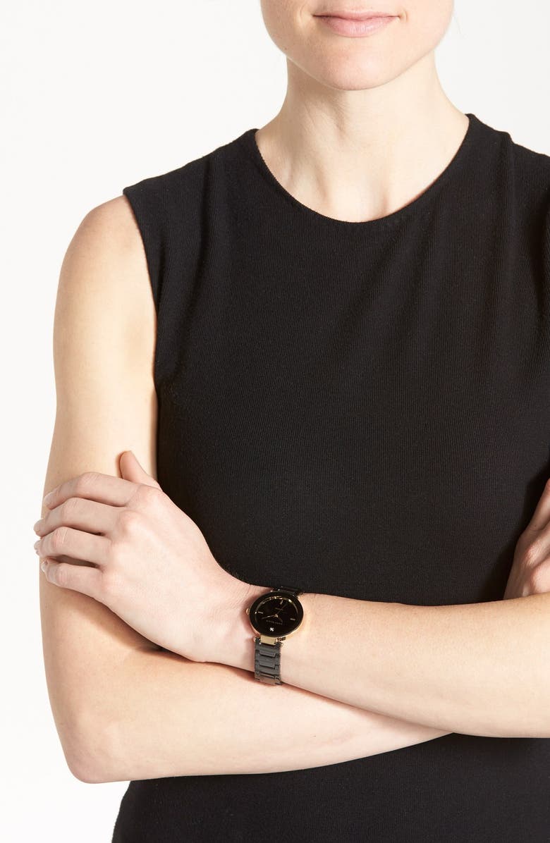 Anne Klein Round Ceramic Bracelet Watch, 33mm, Alternate, color,