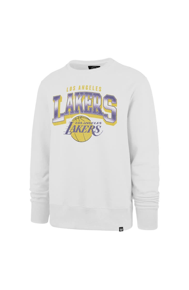 '47 Men's '47 White Los Angeles Lakers Spotlight Headline Pullover Sweatshirt, Alternate, color, White