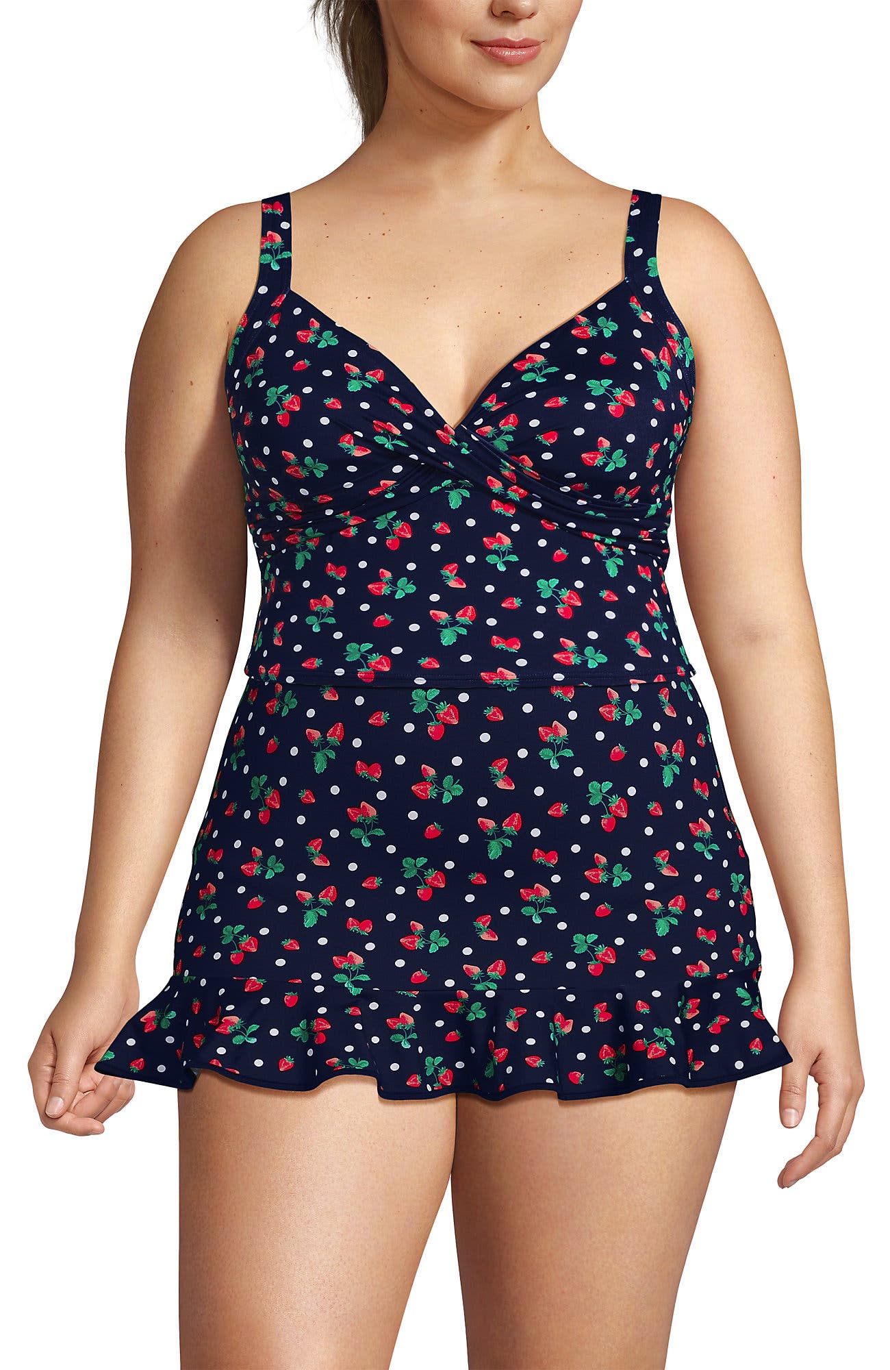 Navy/Berry Dot