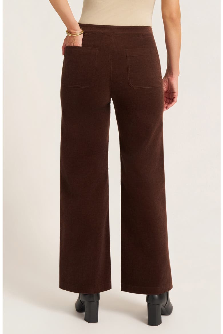 Pippa Corduroy Straight Leg Pants, Main, color, DARK BROWN