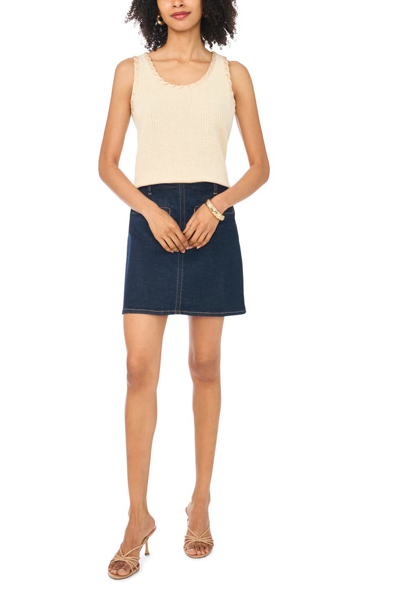 Whipstitched Cotton Tank, Alternate, color, NATURAL