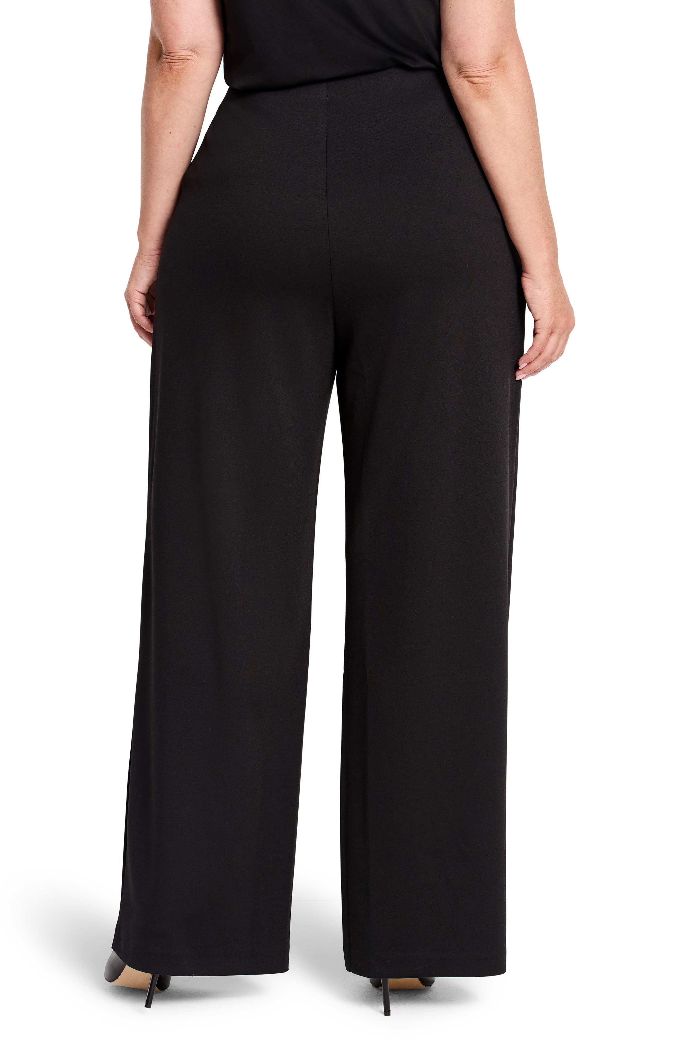 Drapey Wide Leg Ponte Knit Pants - image 2