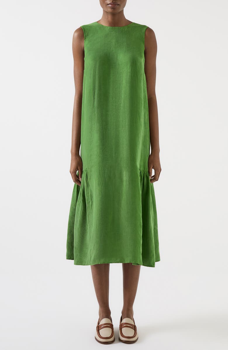 LK Bennett Alma Sleeveless Midi Dress, Main, color, Green