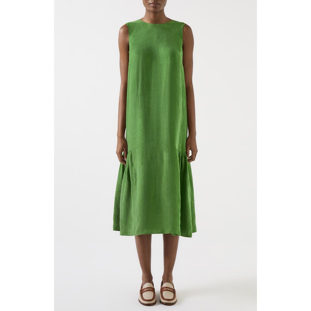 Lk Bennett Alma Sleeveless Midi Dress In Green
