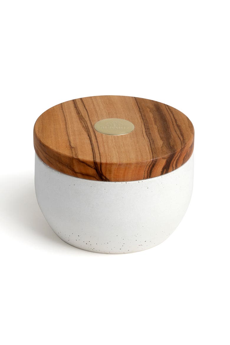 France Olive Wood & Concrete Salt Keeper Box, Main, color, Brown