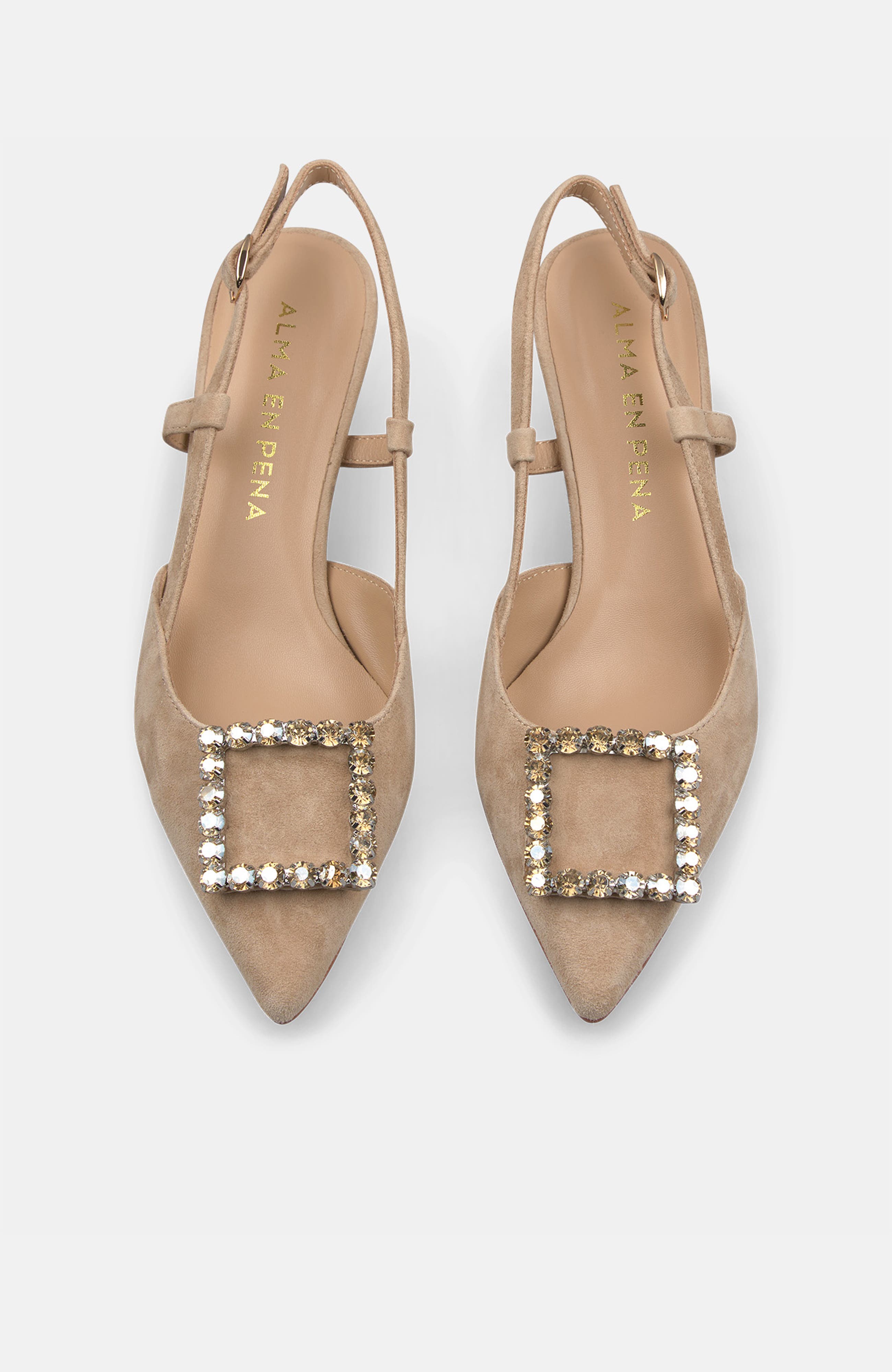 Kitten Buckle Shoe, Alternate, color, Beige
