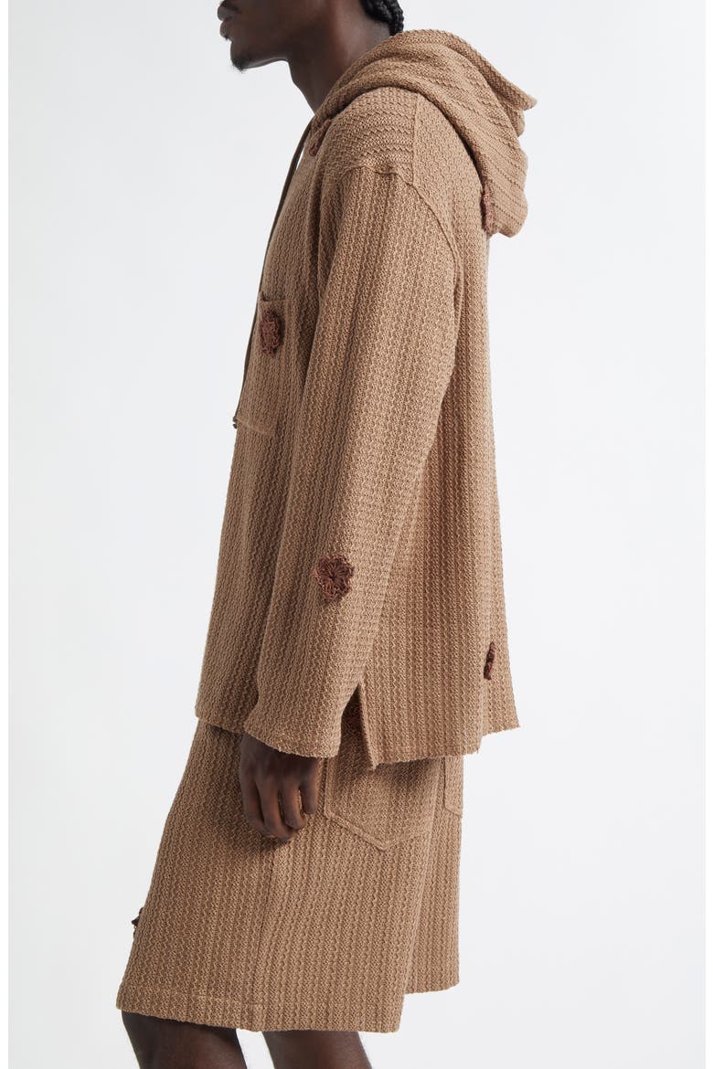Daisy Raw Patch Pocket Hoodie, Alternate, color, SAND