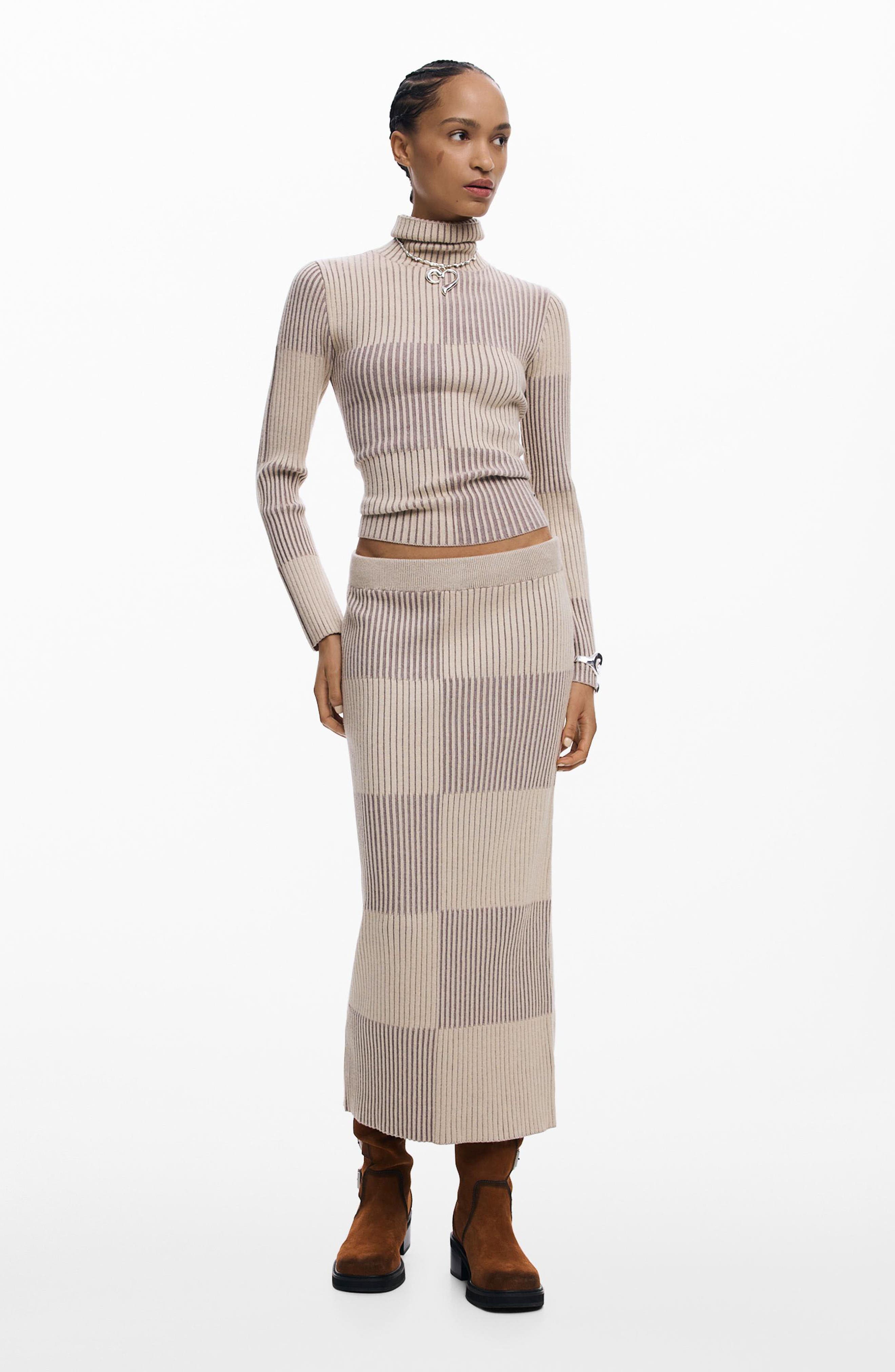 Rib Midi Skirt - image 2