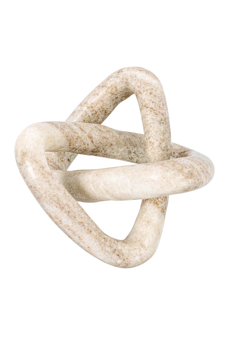 Modern Decorative Marble Link Knot, Beige, Main, color, Beige