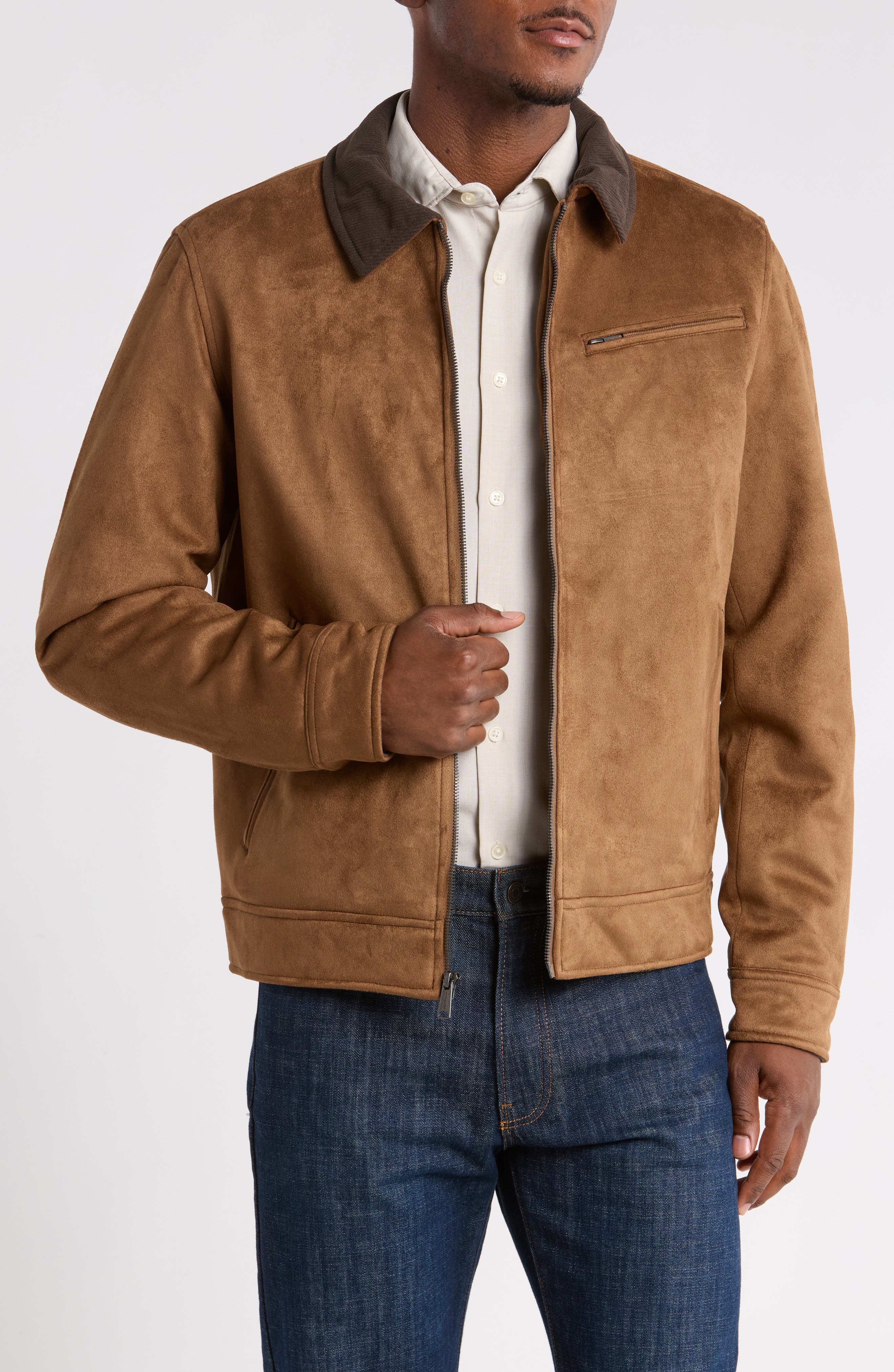 Faux Suede Jacket