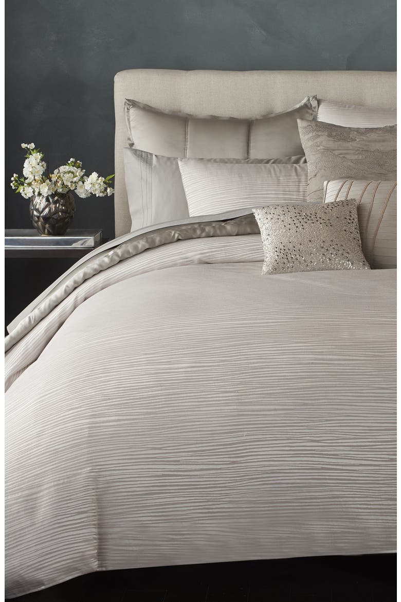 Donna Karan Collection 'Reflection' Duvet Cover, Main, color, SILVER