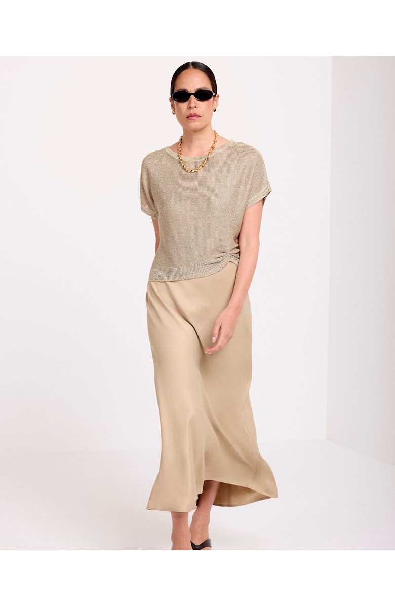 MINT VELVET Woven Mix Metallic Dress, Alternate, color,