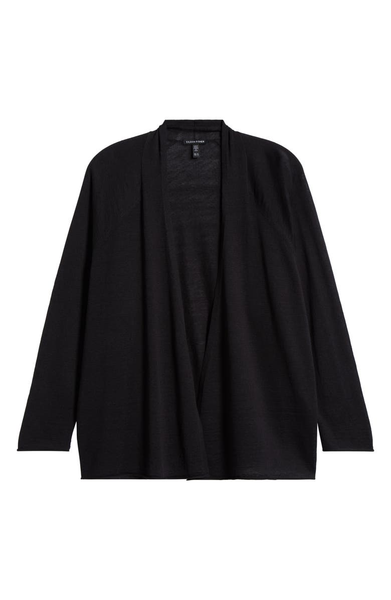 Eileen Fisher Organic Linen & Organic Cotton Open Front Cardigan, Alternate, color,