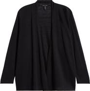 Eileen Fisher Organic Linen & Organic Cotton Open Front Cardigan