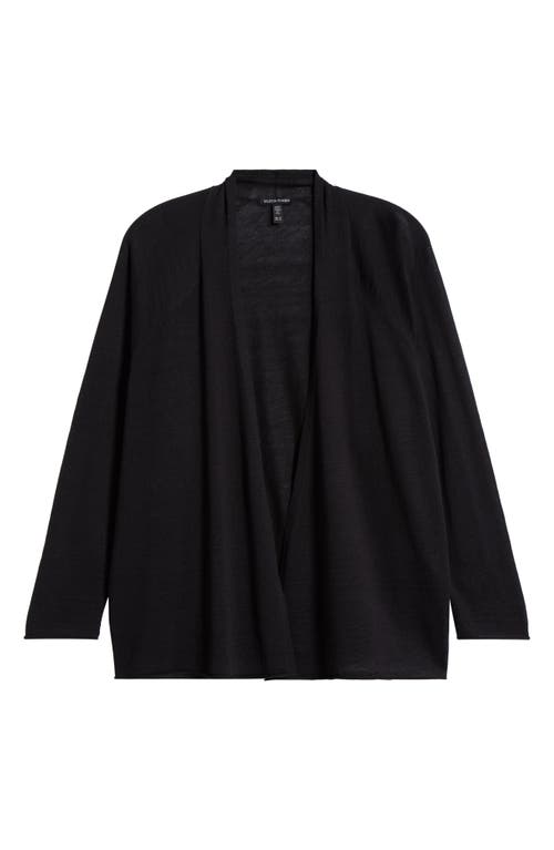 Eileen Fisher Bomber Cardigan In Black