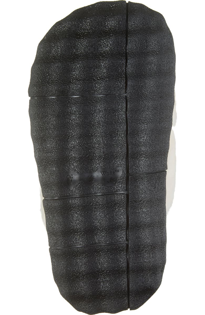 Off-White Sponge Sole Faux Shearling Slide Sandal, Alternate, color,