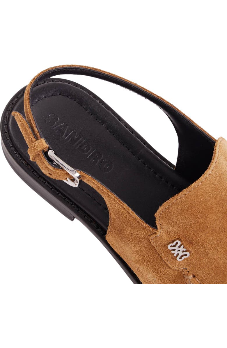 SANDRO Suede loafers, Alternate, color, Beige