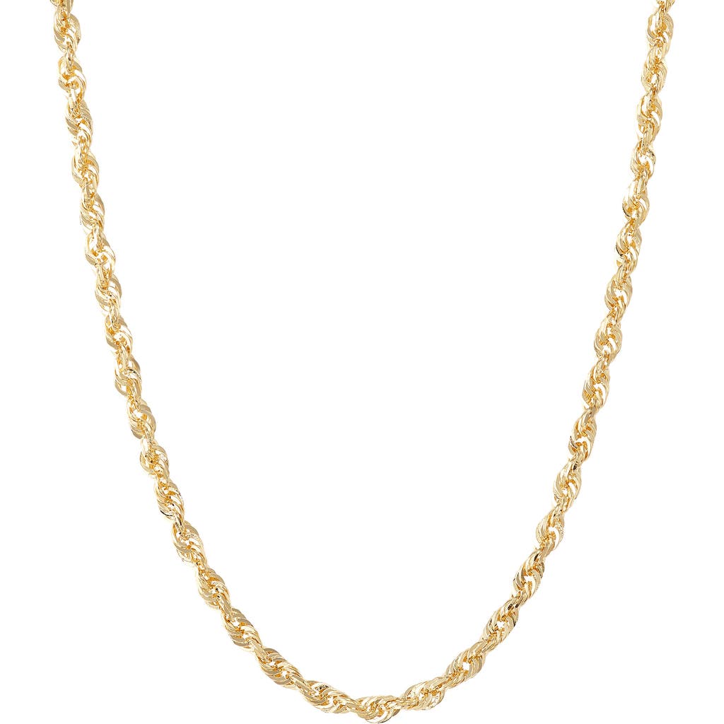 Frankie & Zoe 14k Gold Rope Chain Necklace In Gold