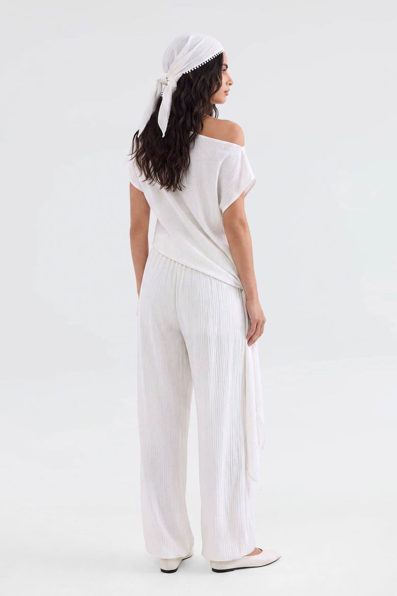 Velora Draped Viscose Balloon Pants, Alternate, color, Ecru