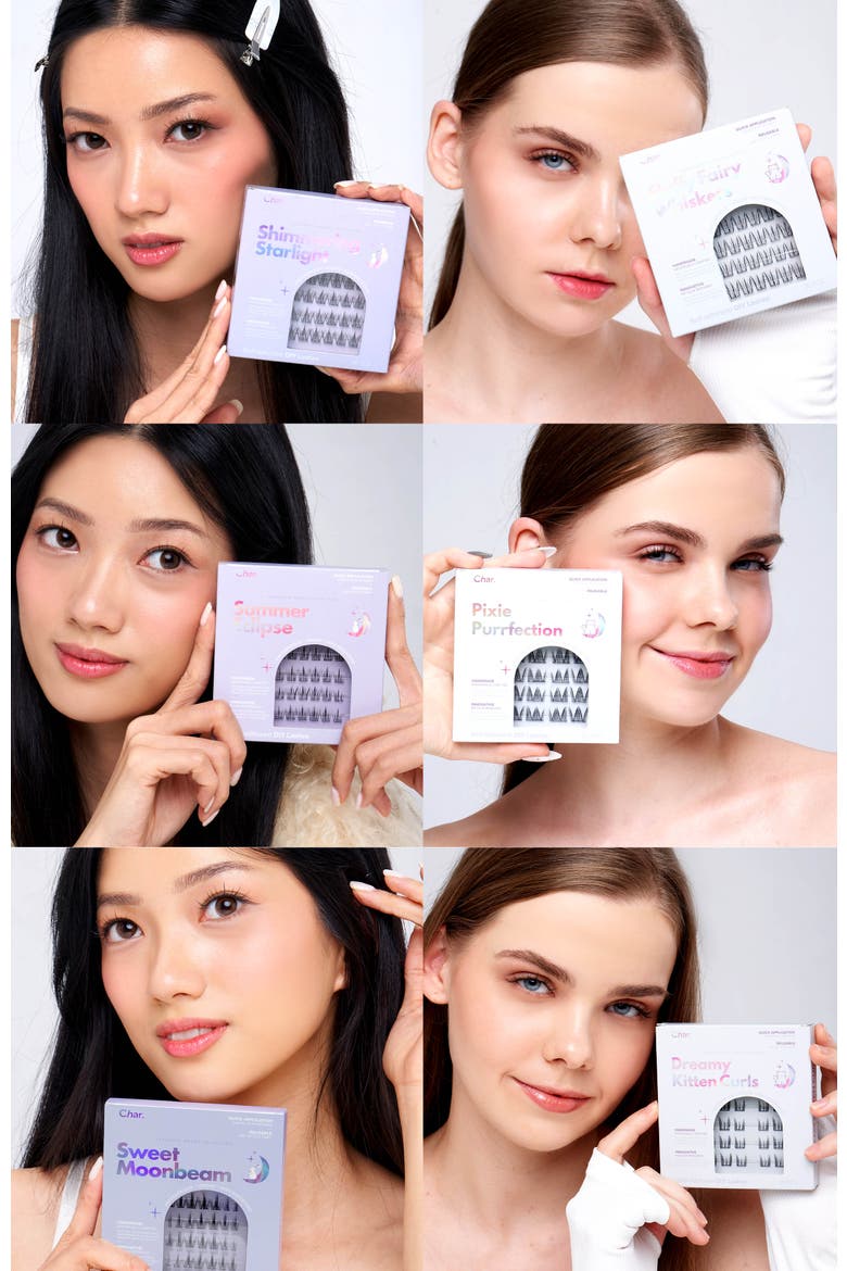 Dreaming Bunny and Pixie Paw Pre-Glued Reusable Lashes 9 to 13mm DD Curl, Alternate, color, Black