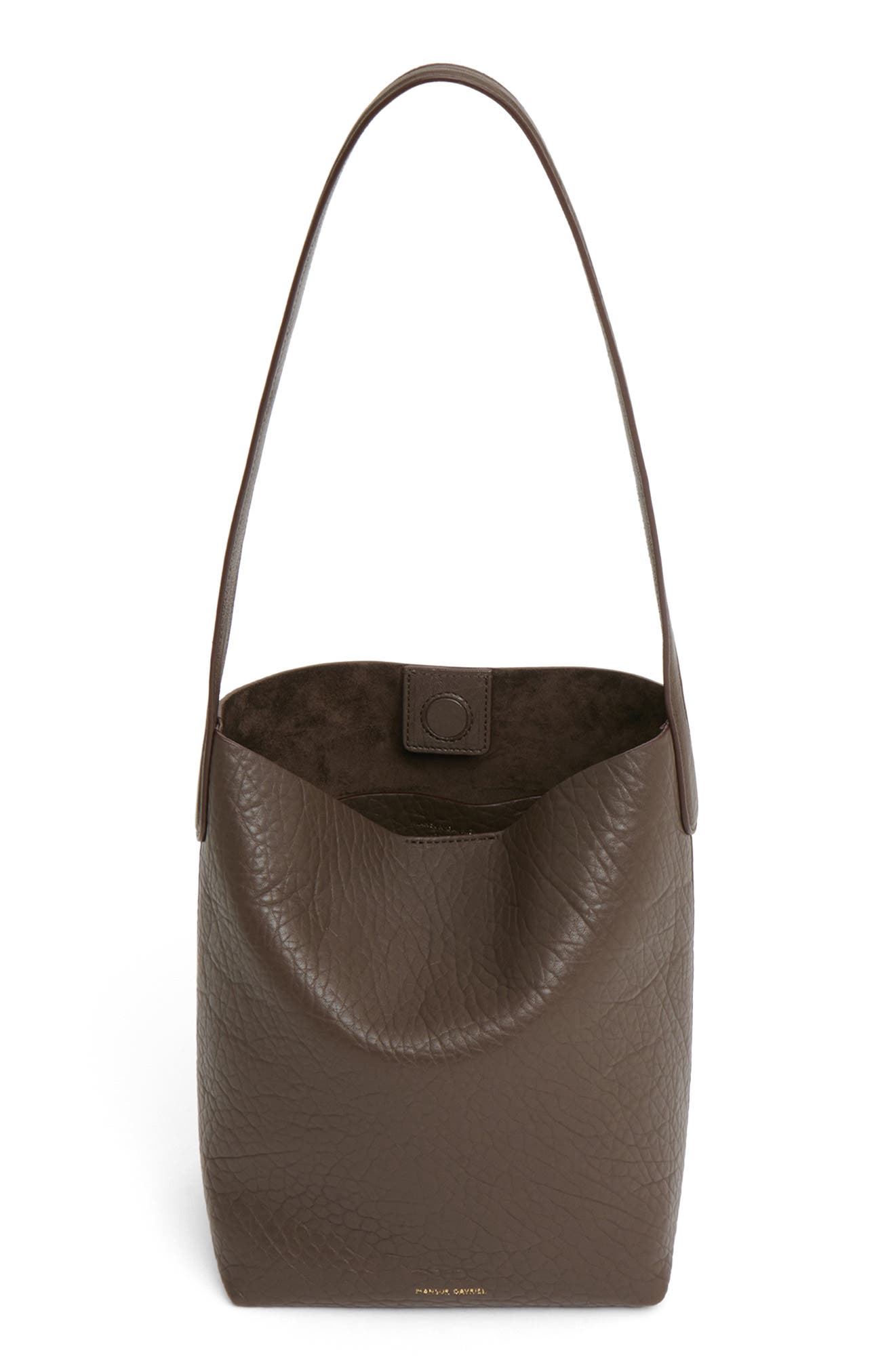 Mansur Gavriel Small Everyday Cabas Leather Tote, Alternate, color, Ebony