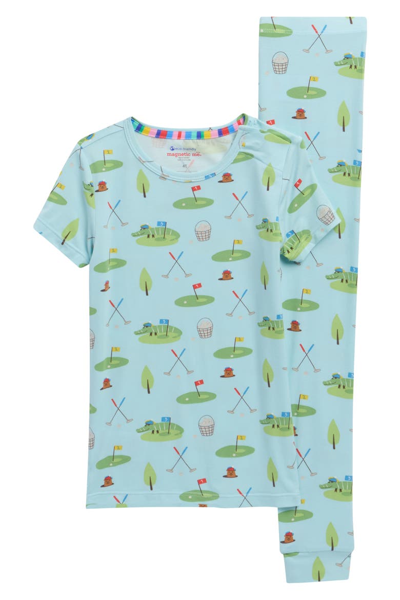 Kids' Gopher It Short Sleeve Two-Piece Fitted Pajamas, Main, color, GOPHR
