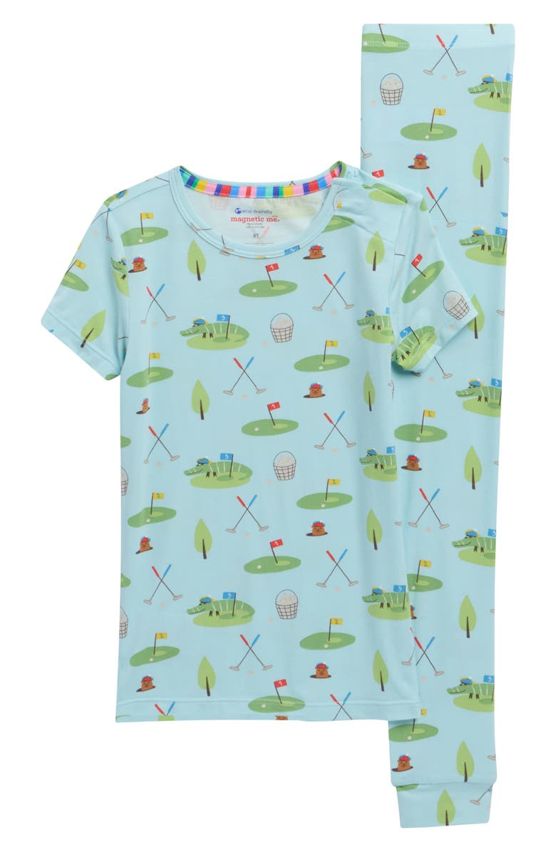 Magnetic Me Kids' Gopher It Short Sleeve Two-Piece Fitted Pajamas, Main, color, Gophr