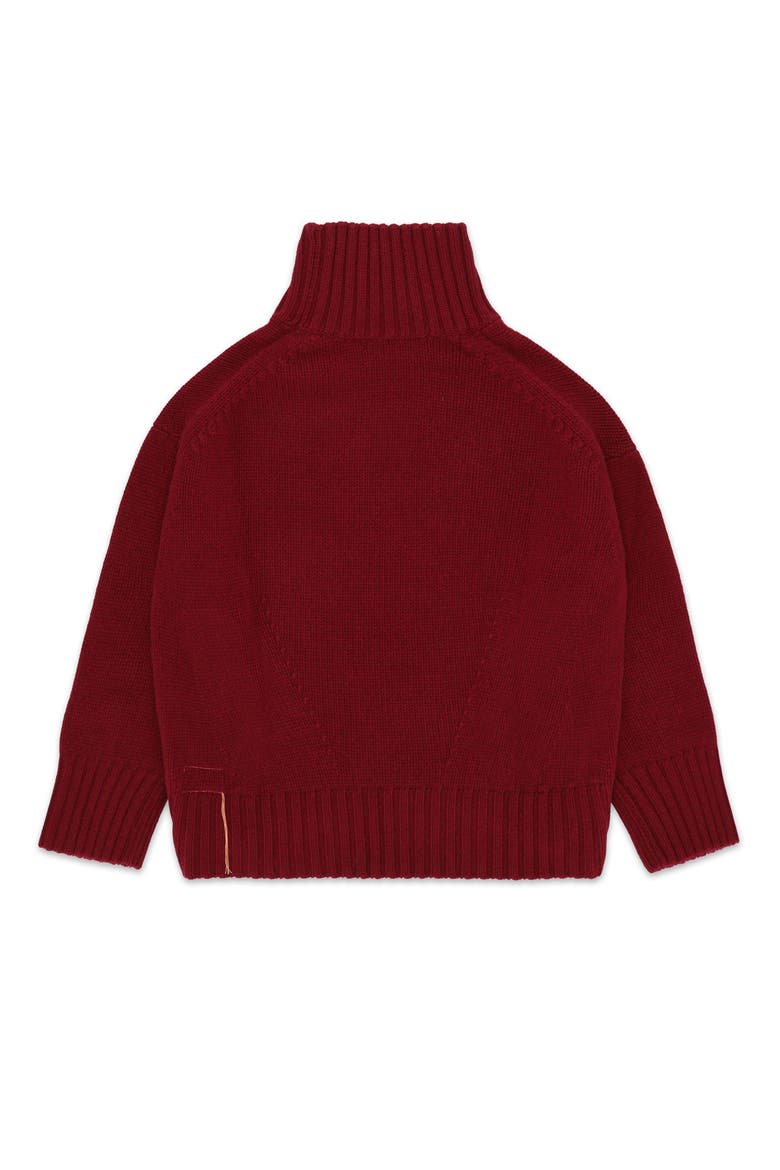Ele High Neck Sweater, Alternate, color, Burgundy