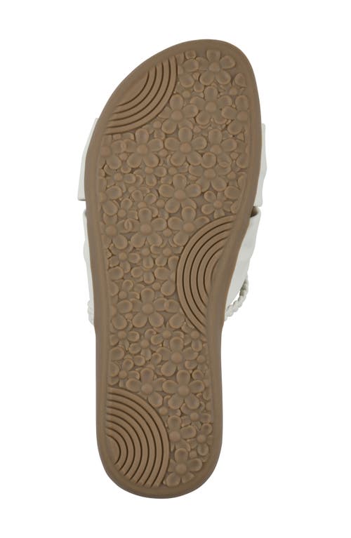 Cliffs By White Mountain Fasha Slide Sandal In White Smooth