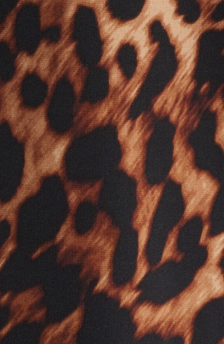 Anne Klein Leopard Triple Pleat Sleeveless Top, Alternate, color,