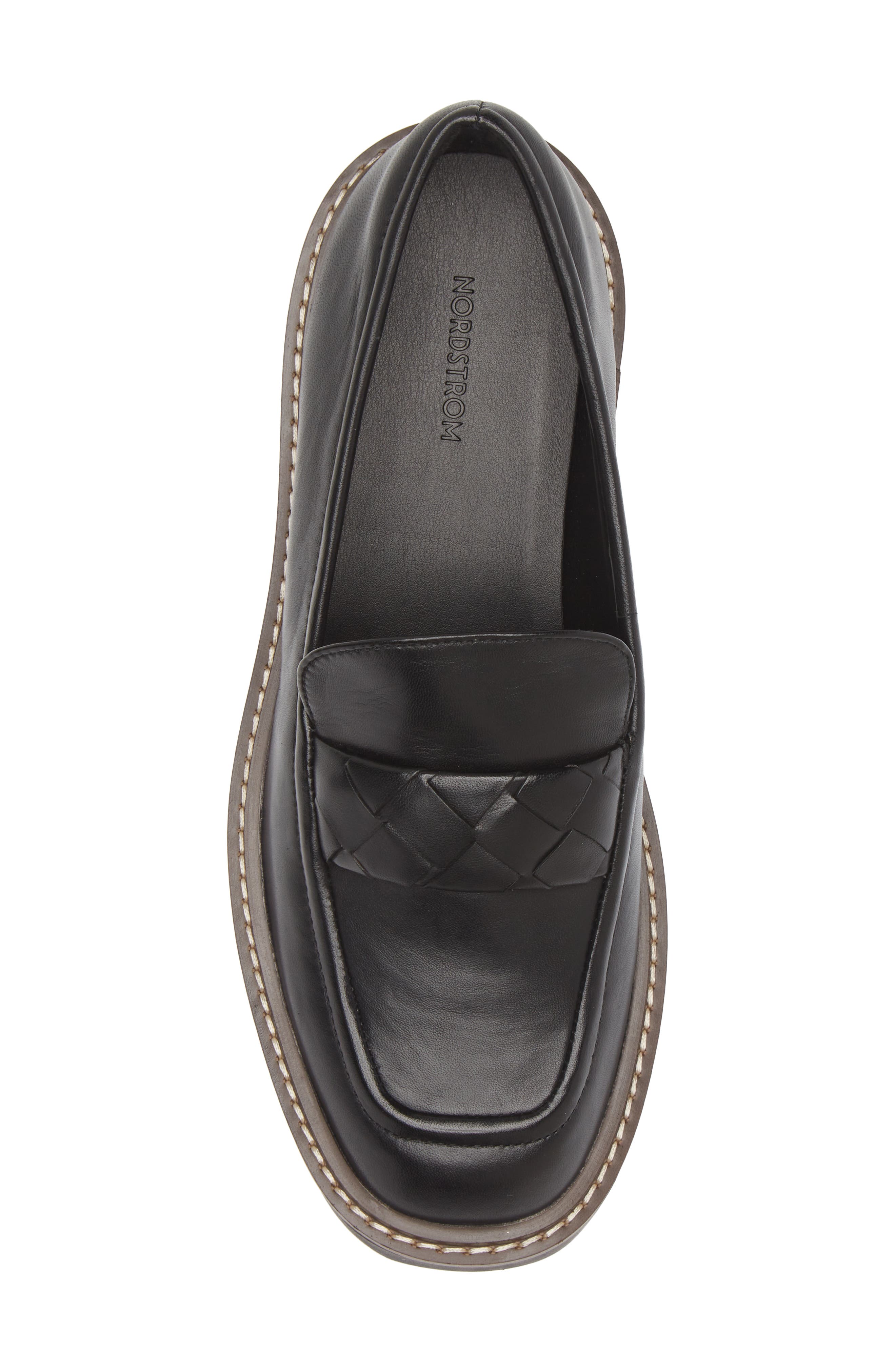 Nordstrom Torie Platform Loafer, Alternate, color, Black