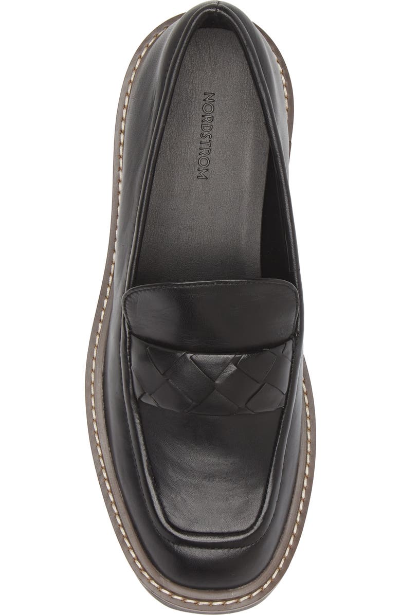 Nordstrom Torie Platform Loafer, Alternate, color, Black