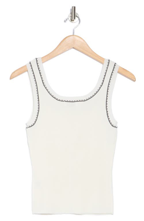 BLU PEPPER BLU PEPPER CONTRAST STITCH SCOOP NECK SWEATER TANK