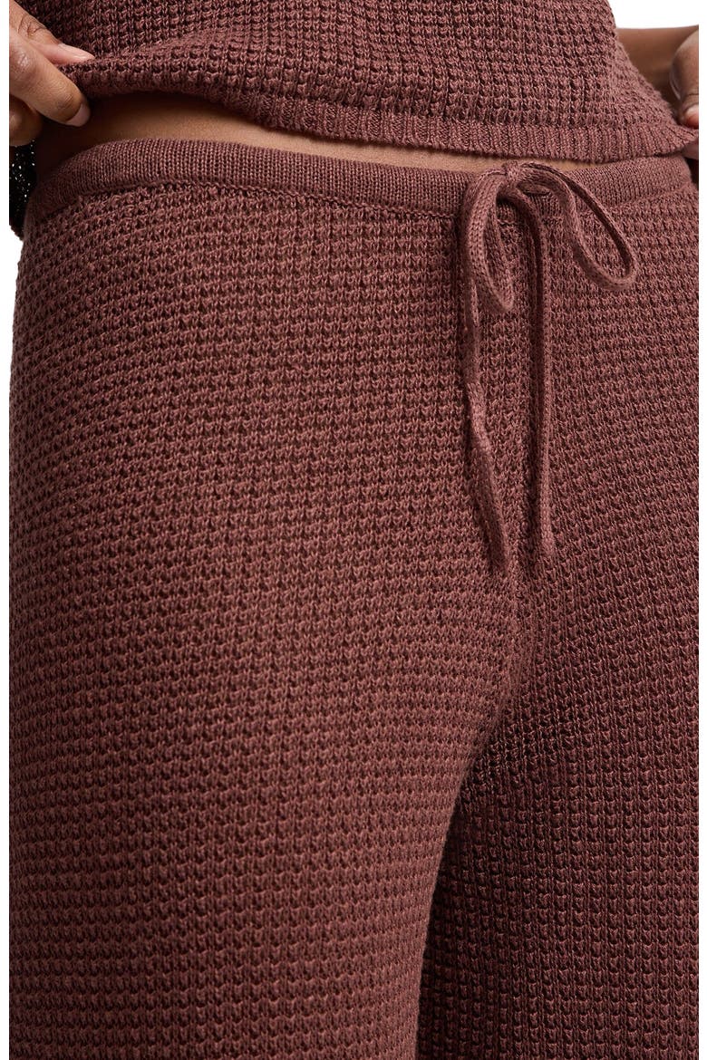 Knit Drawstring Pant, Alternate, color, Brown
