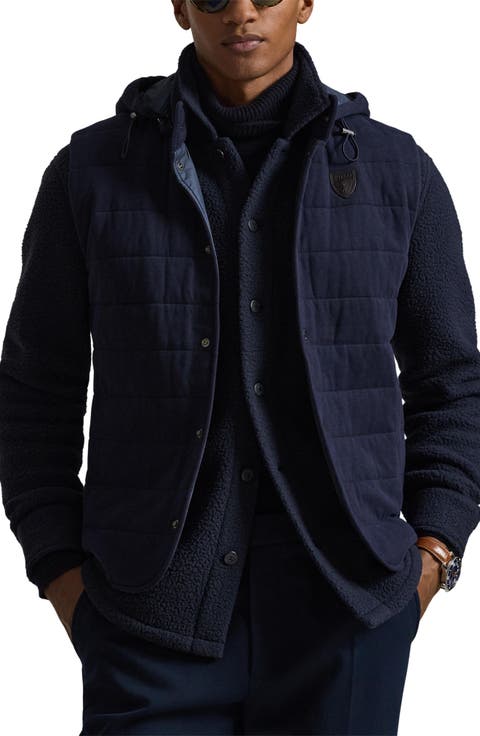 Quilted Hooded Jersey Vest