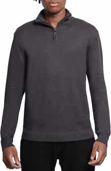 XRAY Quarter Zip Mock Neck Sweater