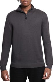 XRAY Quarter Zip Mock Neck Sweater