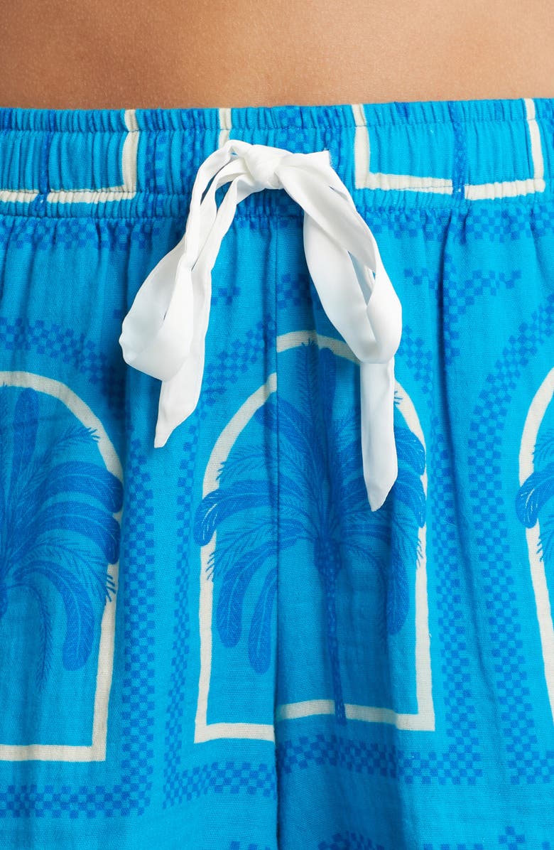 KILO BRAVA Print Cotton Short Pajamas, Alternate, color, Resort Palms