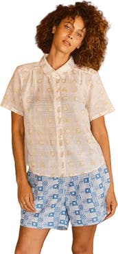 Ace & Jig Winnie Button-up Foldover Collar Blouse