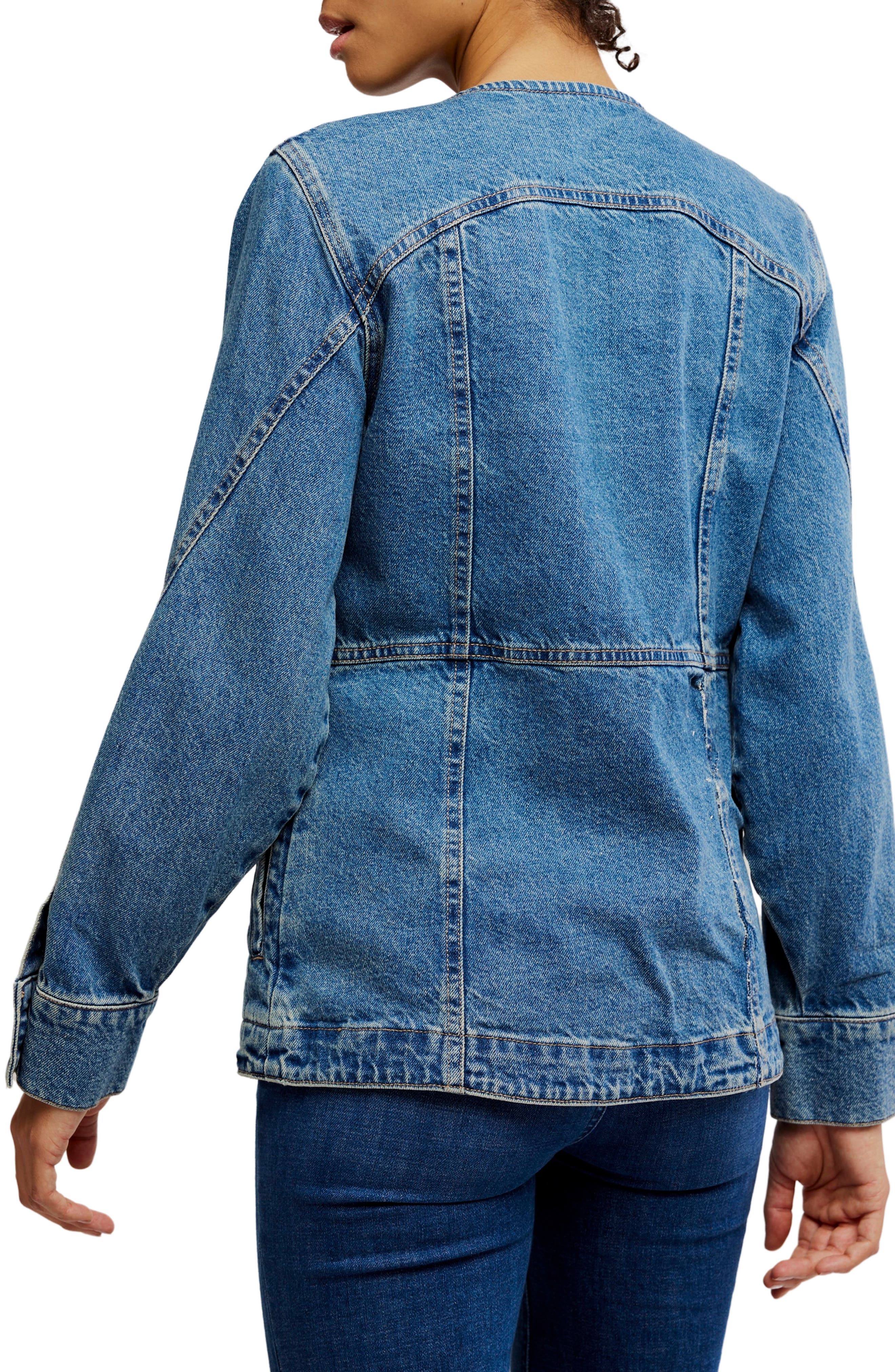 Lula Collarless Denim Jacket - image 2