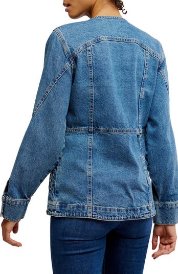 Lula Collarless Denim Jacket