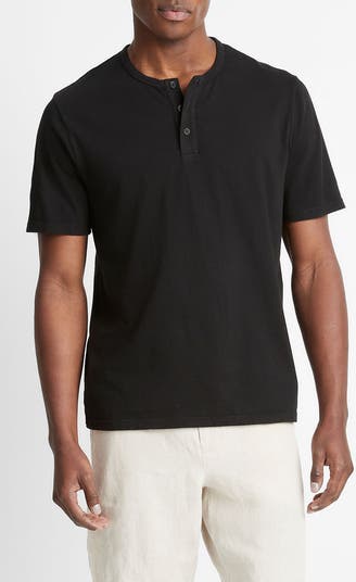 Vince Garment Dyed Short Sleeve Henley | Nordstromrack