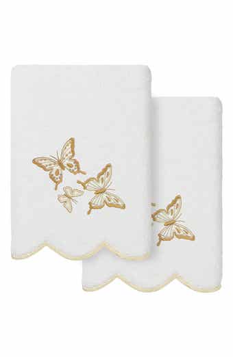2-Piece Brittney Embroidered Turkish Cotton Hand Towel Set