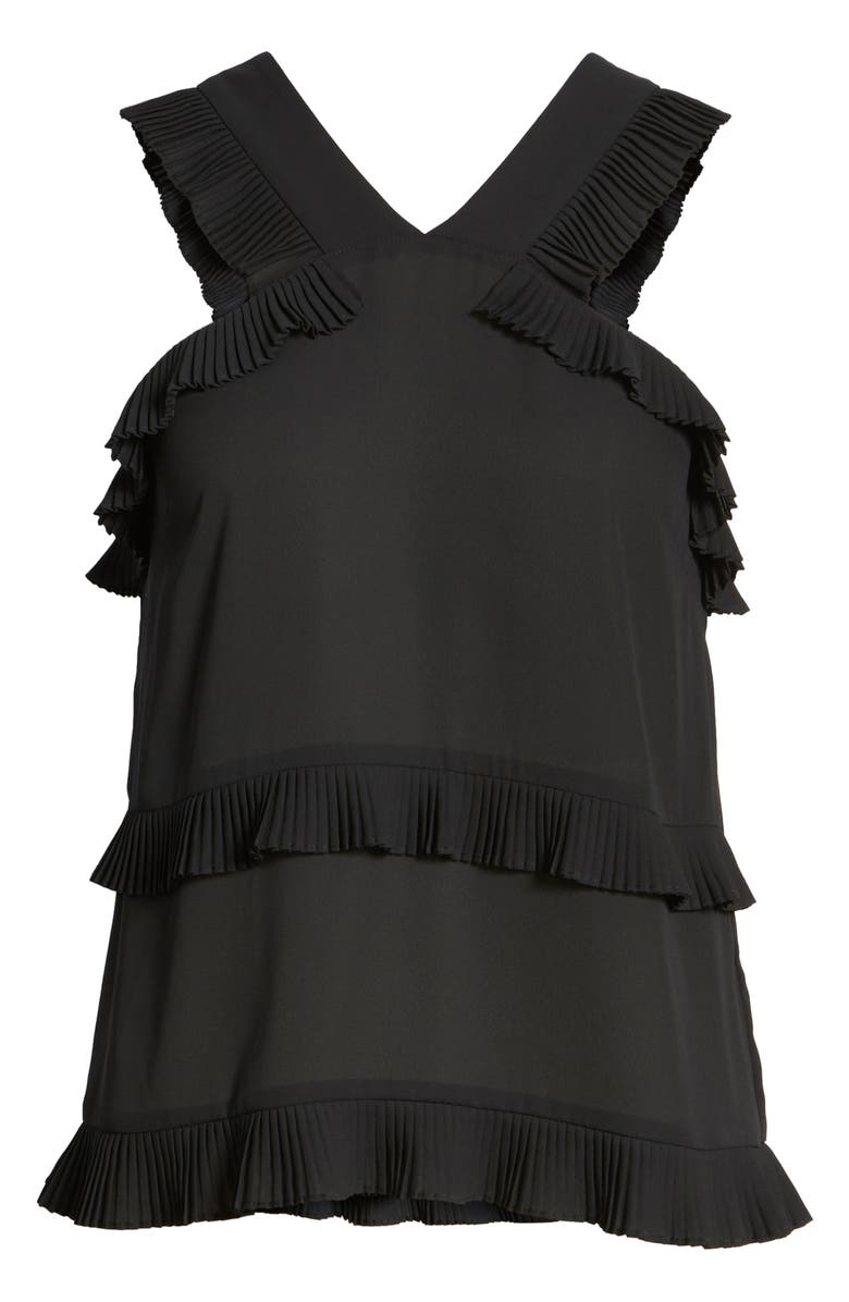 Trouvé Pleated Ruffle Tank, Alternate, color, 