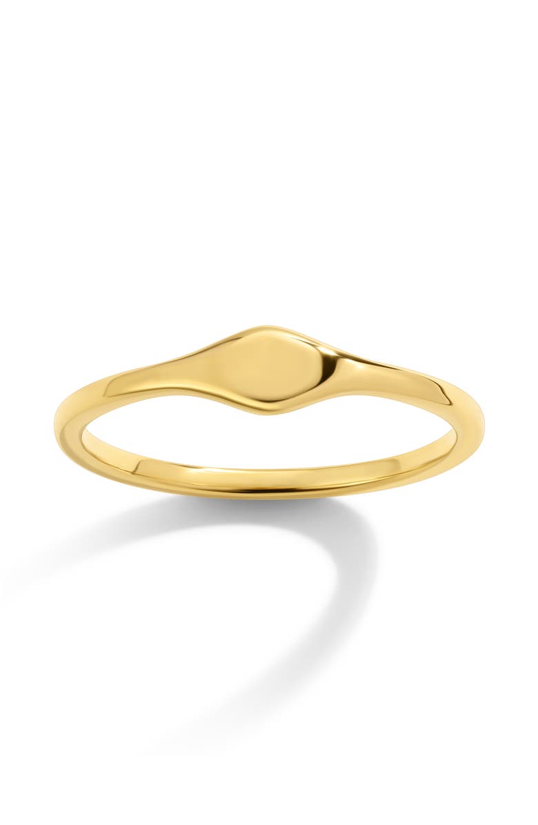 Mazin Jewels Micro Signet Ring, Main, color, Gold