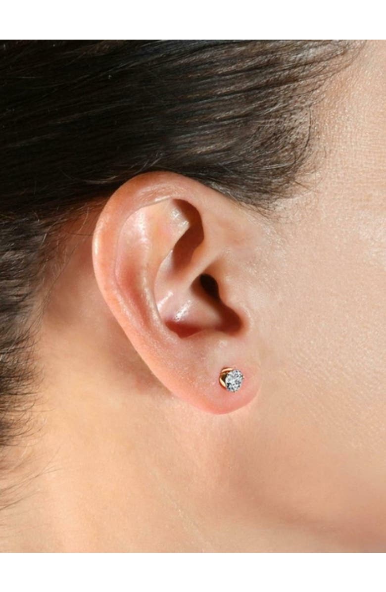 Bliss Diamond VVS 2 Ct 14k Gold Moissanite Screw Back Studs 6mm, Alternate, color, 14K Yellow Gold