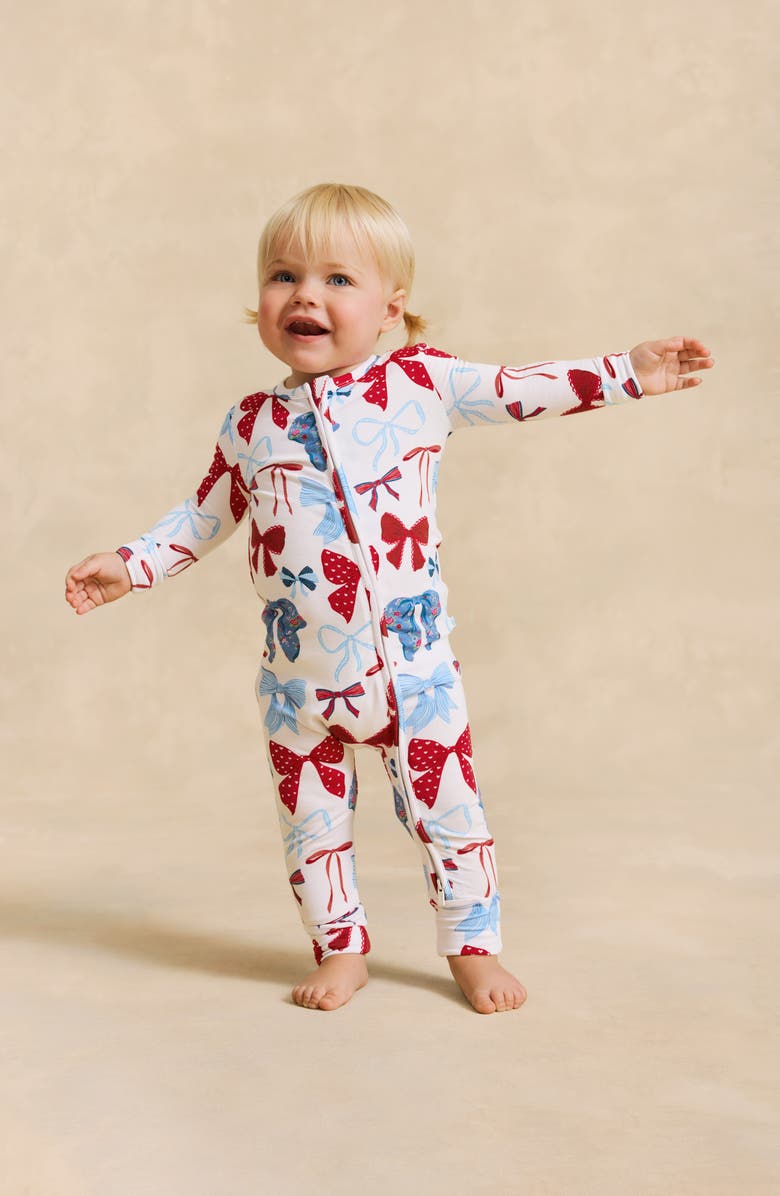Posh Peanut Fitted Convertible One-Piece Pajamas, Alternate, color, White