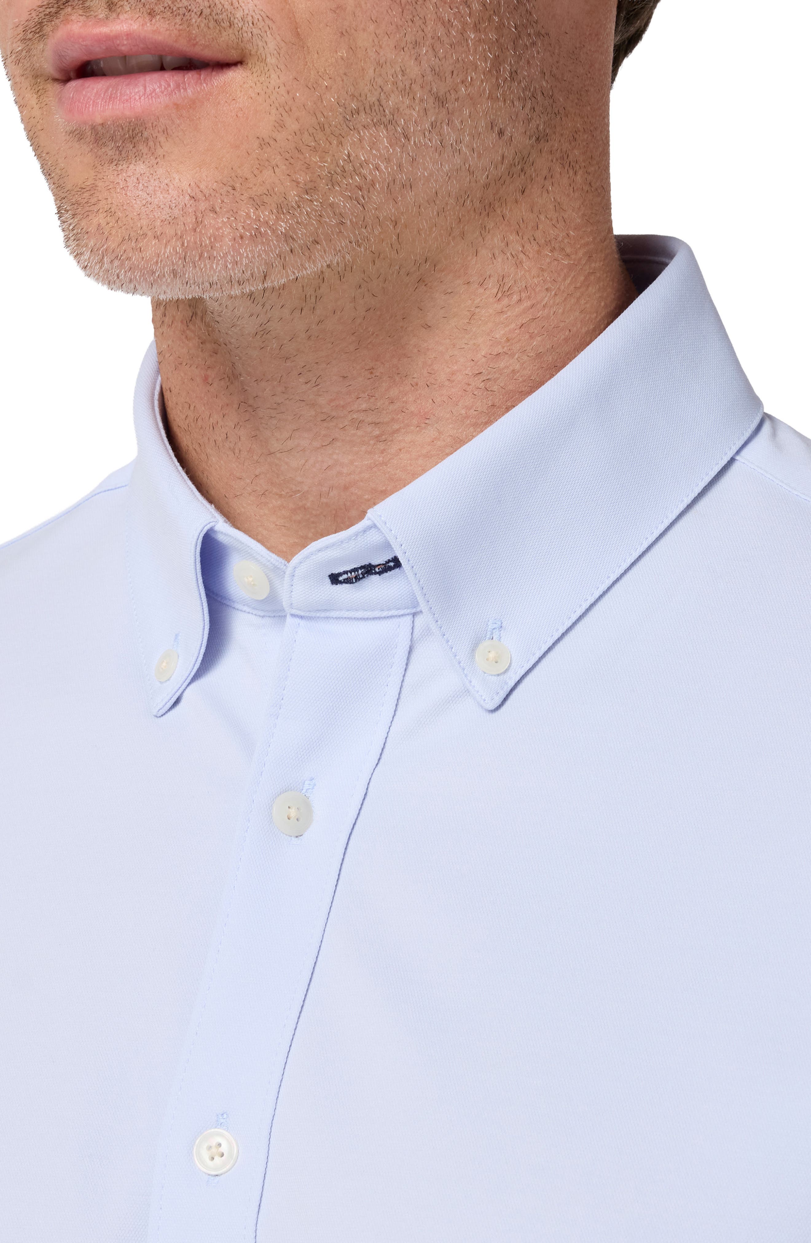 Ellis Trim Fit Solid Button-Down Shirt - image 2